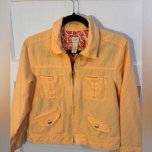 J. Jill Peach Jacket with Floral Lining